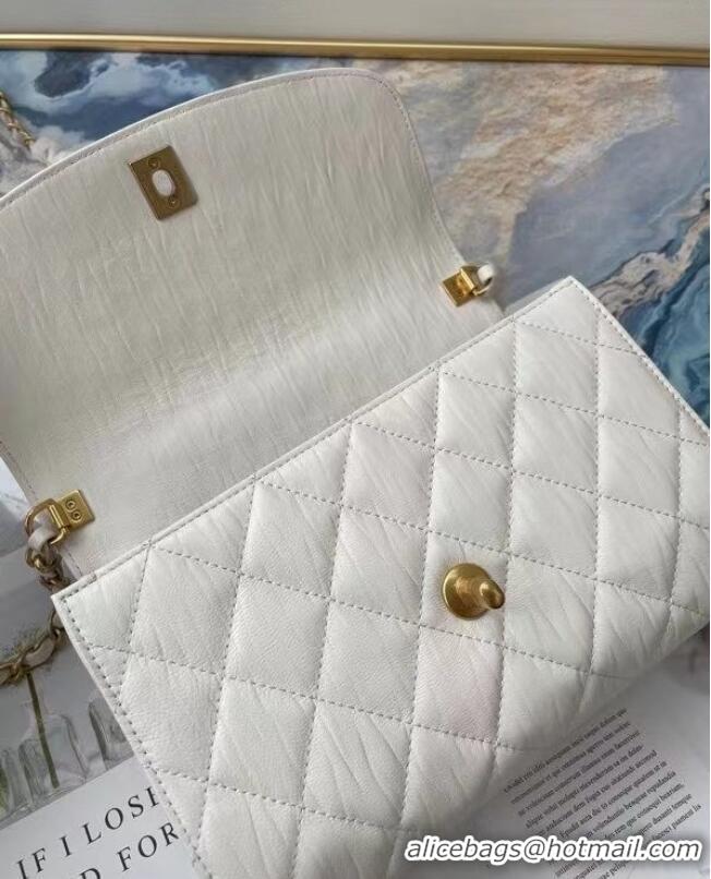 Top Design Chanel mini flap bag with top handle AS2478 white