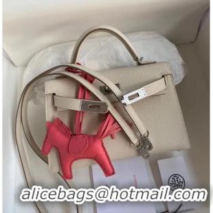 Well Crafted Hermes Kelly 28cm Shoulder Bags Epsom Leather KL28 Cream