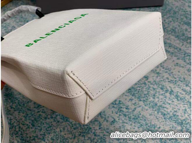 Trendy Design Balenciaga Original Leather Mini Shopper Bag B152865 white&green