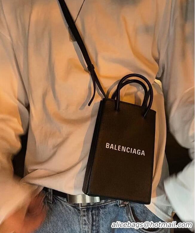 Buy Cheap Balenciaga Original Leather Mini Shopper Bag B152865 black