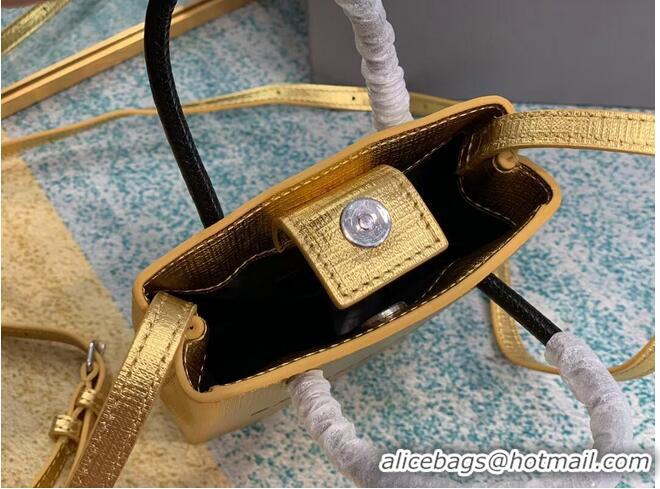 Good Quality Balenciaga Original Leather Mini Shopper Bag B152865 gold