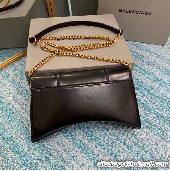 Low Cost Balenciaga HOURGLASS CHAIN BAG B164497 black