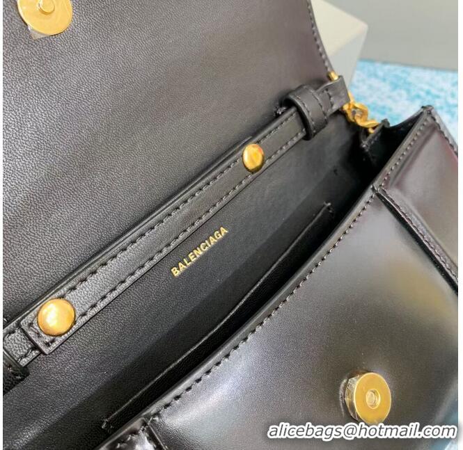 Low Cost Balenciaga HOURGLASS CHAIN BAG B164497 black