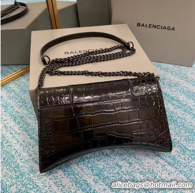 Discount Balenciaga HOURGLASS CHAIN BAG B164497 black