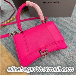 Reasonable Price Balenciaga HOURGLASS SMALL TOP HANDLE BAG B108895 neon pink