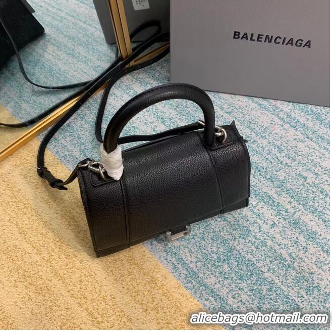 Low Cost Balenciaga HOURGLASS SMALL TOP HANDLE BAG B108895 black