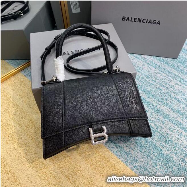 Low Cost Balenciaga HOURGLASS SMALL TOP HANDLE BAG B108895 black