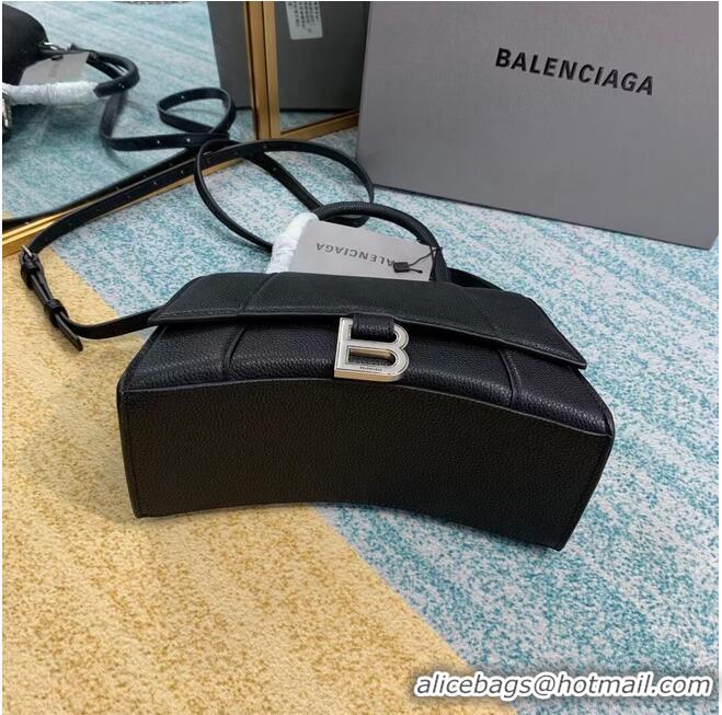 Low Cost Balenciaga HOURGLASS SMALL TOP HANDLE BAG B108895 black