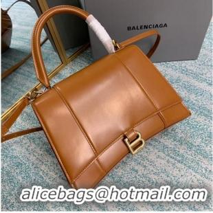 Best Design Balenciaga HOURGLASS MEDIUM TOP HANDLE BAG B108892 brown