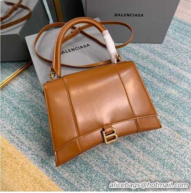 Best Design Balenciaga HOURGLASS MEDIUM TOP HANDLE BAG B108892 brown