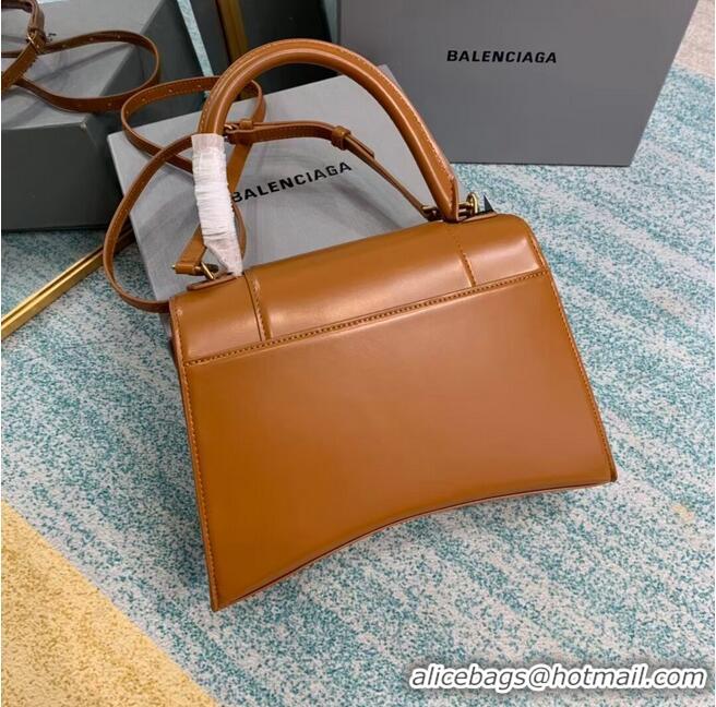 Best Design Balenciaga HOURGLASS MEDIUM TOP HANDLE BAG B108892 brown