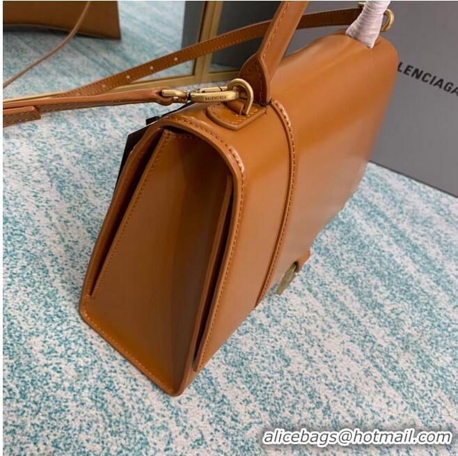 Best Design Balenciaga HOURGLASS MEDIUM TOP HANDLE BAG B108892 brown