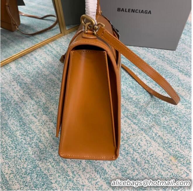 Best Design Balenciaga HOURGLASS MEDIUM TOP HANDLE BAG B108892 brown