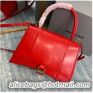 Famous Brand Balenciaga HOURGLASS MEDIUM TOP HANDLE BAG B108892 red