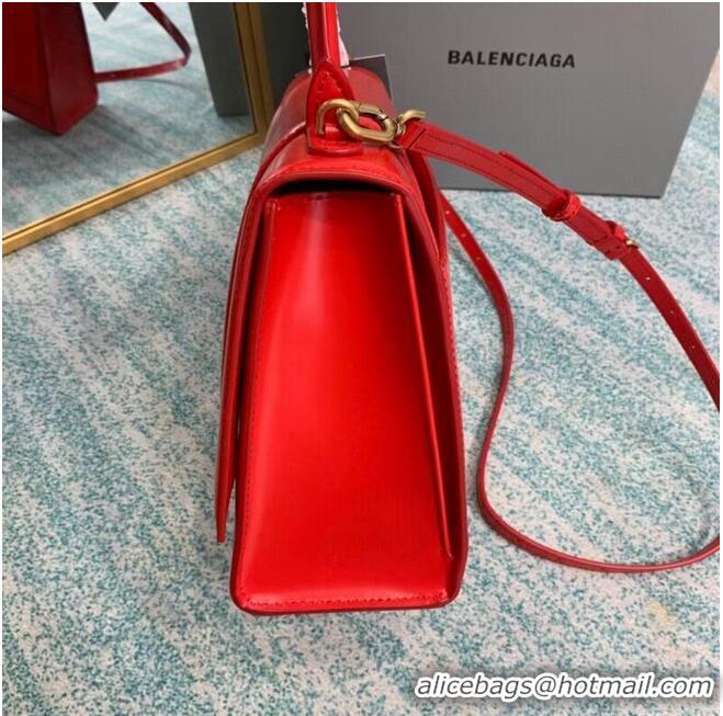 Famous Brand Balenciaga HOURGLASS MEDIUM TOP HANDLE BAG B108892 red