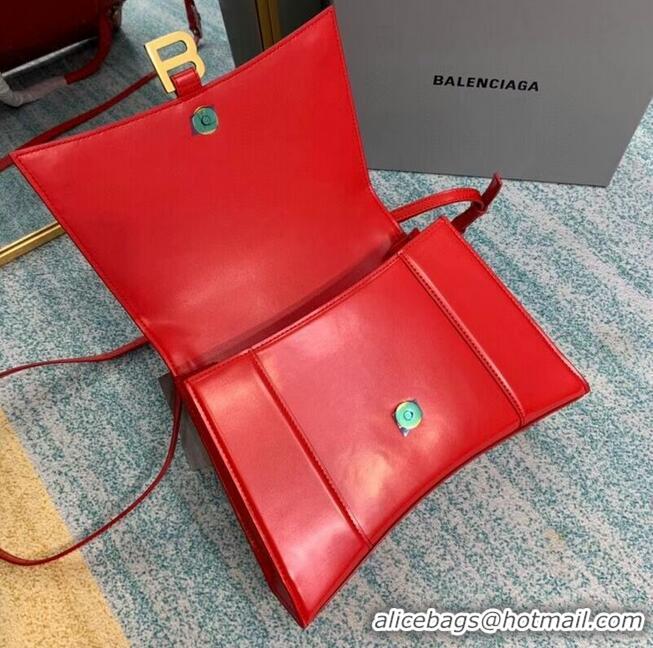 Famous Brand Balenciaga HOURGLASS MEDIUM TOP HANDLE BAG B108892 red