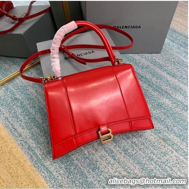 Famous Brand Balenciaga HOURGLASS MEDIUM TOP HANDLE BAG B108892 red