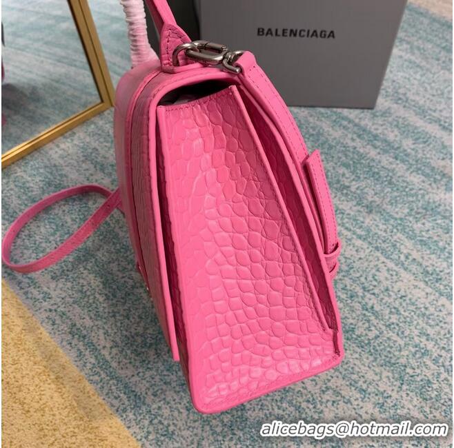 Famous Brand Balenciaga HOURGLASS MEDIUM TOP HANDLE BAG B108892E pink