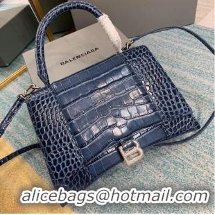 Discount Balenciaga HOURGLASS MEDIUM TOP HANDLE BAG B108892E blue