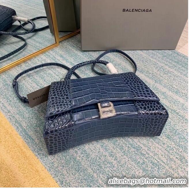 Discount Balenciaga HOURGLASS MEDIUM TOP HANDLE BAG B108892E blue