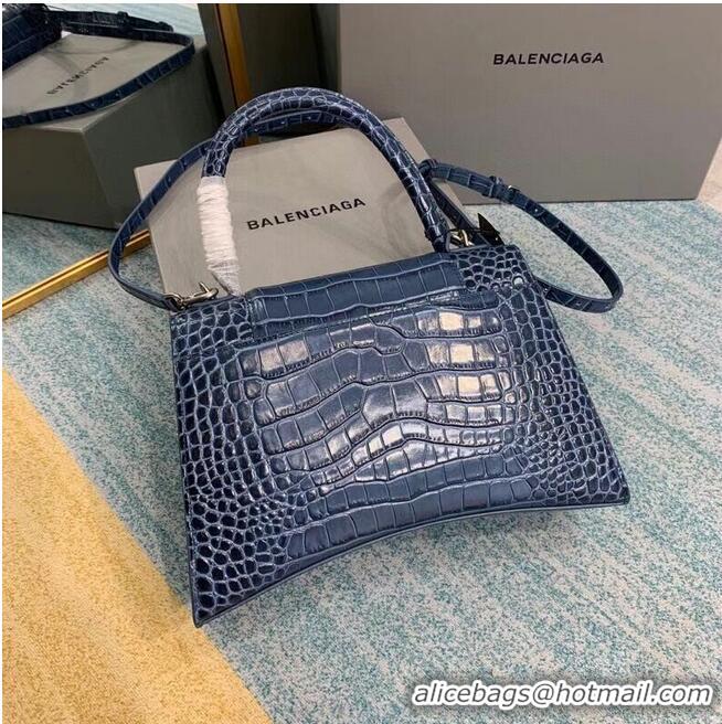 Discount Balenciaga HOURGLASS MEDIUM TOP HANDLE BAG B108892E blue