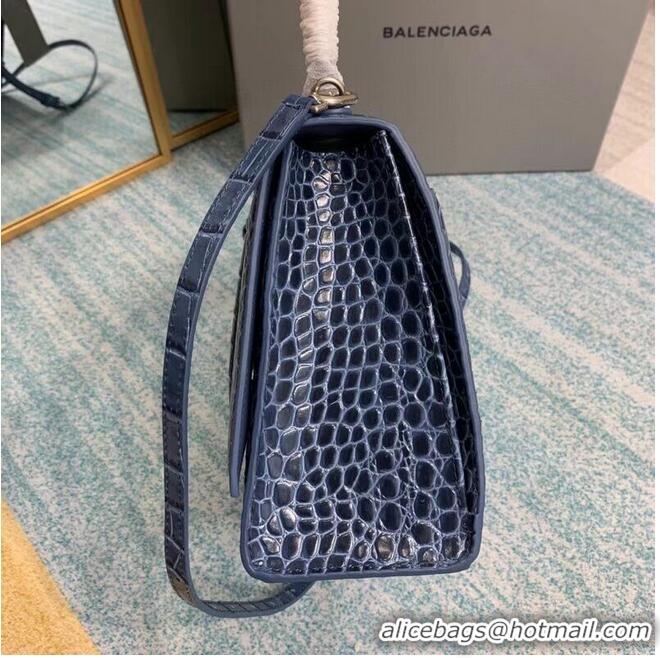 Discount Balenciaga HOURGLASS MEDIUM TOP HANDLE BAG B108892E blue