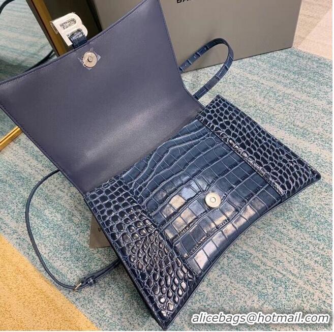 Discount Balenciaga HOURGLASS MEDIUM TOP HANDLE BAG B108892E blue