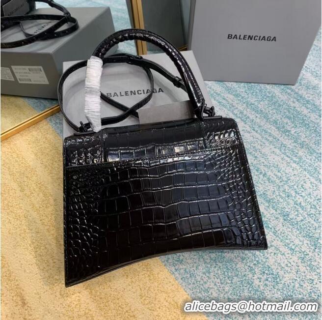 Wholesale Balenciaga HOURGLASS MEDIUM TOP HANDLE BAG B108892E black