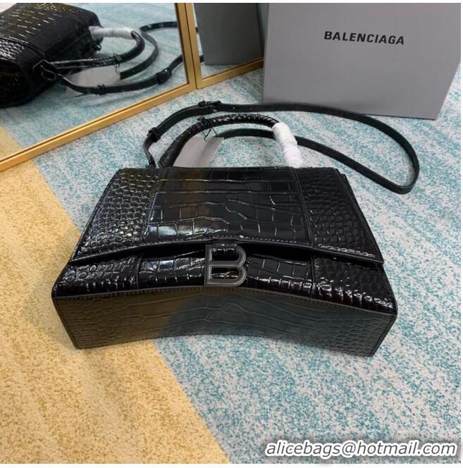 Wholesale Balenciaga HOURGLASS MEDIUM TOP HANDLE BAG B108892E black