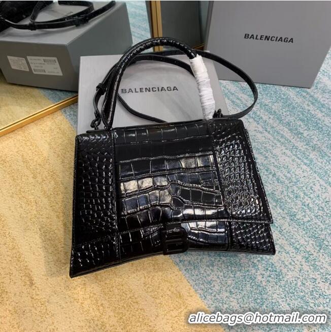 Wholesale Balenciaga HOURGLASS MEDIUM TOP HANDLE BAG B108892E black