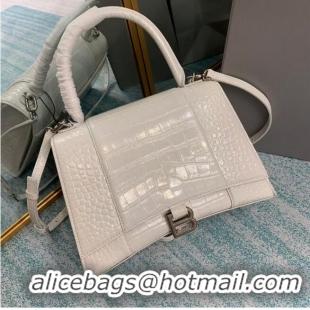 Well Crafted Balenciaga HOURGLASS MEDIUM TOP HANDLE BAG B108892E white