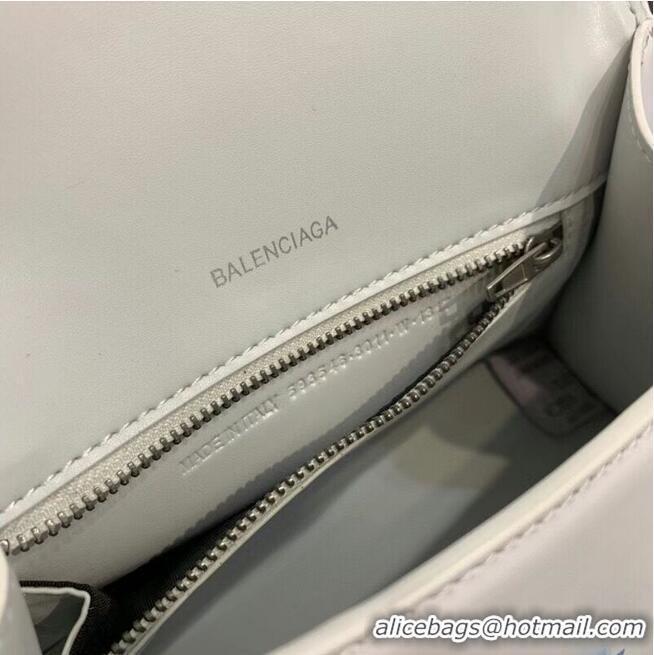 Classic Balenciaga HOURGLASS SMALL TOP HANDLE BAG B108895-1 white