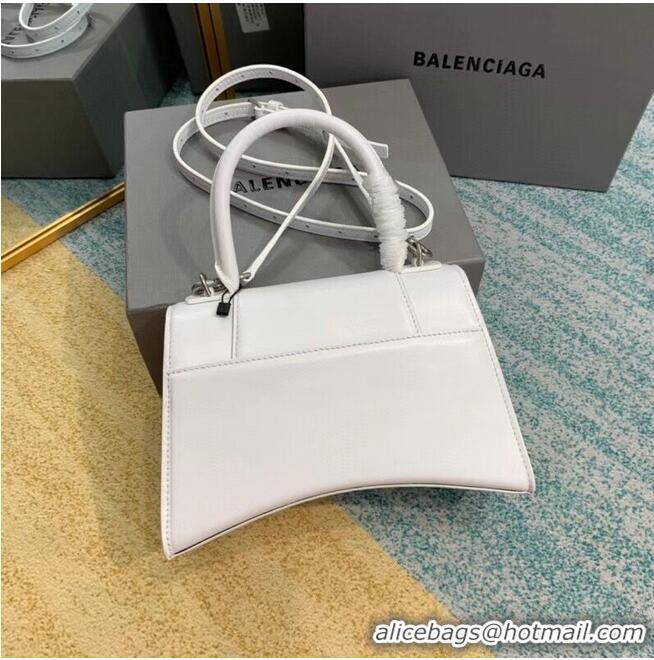 Classic Balenciaga HOURGLASS SMALL TOP HANDLE BAG B108895-1 white