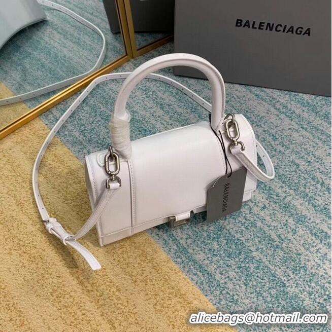 Classic Balenciaga HOURGLASS SMALL TOP HANDLE BAG B108895-1 white