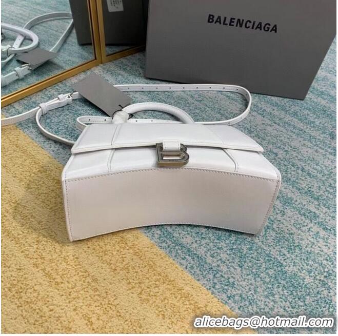 Classic Balenciaga HOURGLASS SMALL TOP HANDLE BAG B108895-1 white