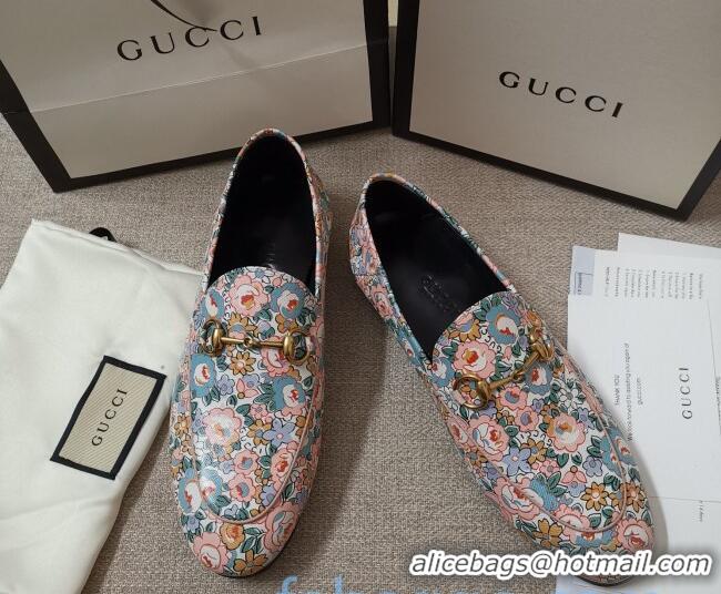 Best Product Gucci Liberty London Floral Loafers 010925 Pink