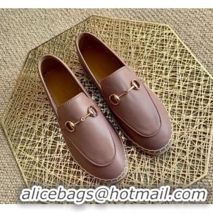 Custom Gucci Jordaan Leather Espadrilles 011125 Dusty Pink