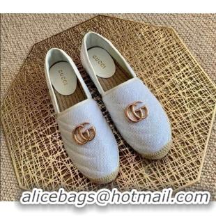 Best Design Gucci Sequins Espadrilles with Double G 011129 White