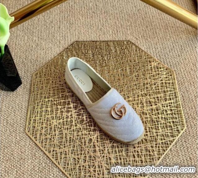 Best Design Gucci Sequins Espadrilles with Double G 011129 White