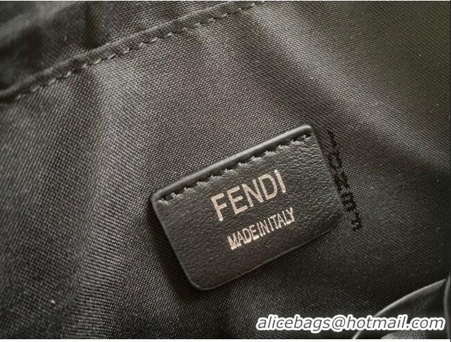 Popular Style Fendi Men's Camera Case in FF and Striped Fabric F0433 Brown/Red 2020