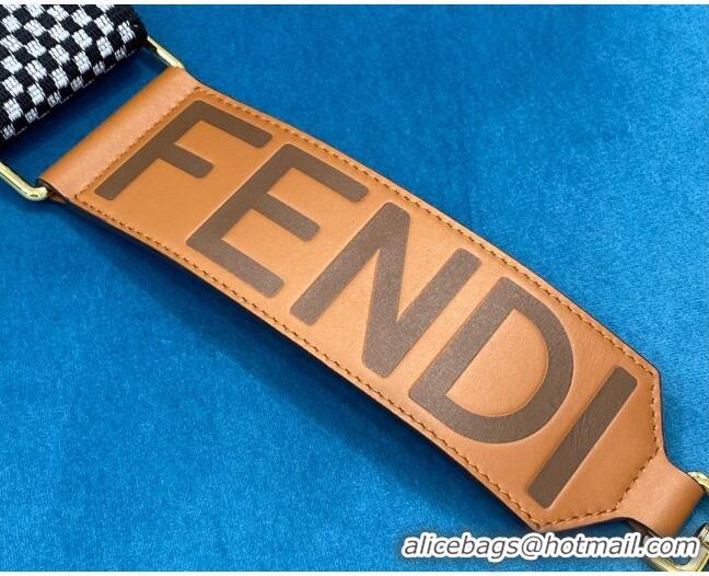 Top Quality Fendi Strap You Check Ribbon Shoulder Strap F1506 Black 2020