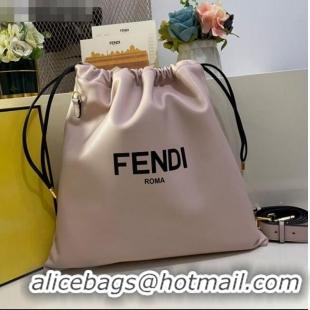 Well Crafted Fendi Pack Medium Pouch Bucket Bag in F1514 Pink Nappa Leather Bag 2020