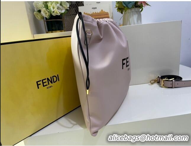 Well Crafted Fendi Pack Medium Pouch Bucket Bag in F1514 Pink Nappa Leather Bag 2020