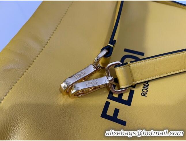 Discount Fendi Pack Small Pouch Bucket Bag in F1515 Yellow Nappa Leather Bag 2020