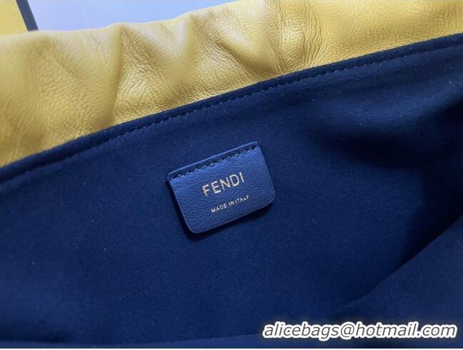 Discount Fendi Pack Small Pouch Bucket Bag in F1515 Yellow Nappa Leather Bag 2020