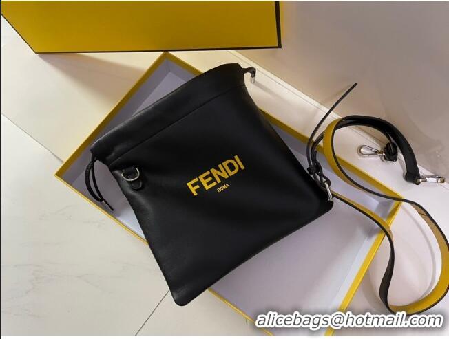 Top Grade Fendi Pack Small Pouch Bucket Bag in F1517 Black Nappa Leather Bag 2020