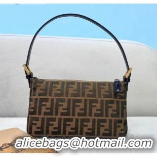 Luxury Discount Fendi Small FF Hobo Bag F3103 Brown 2020