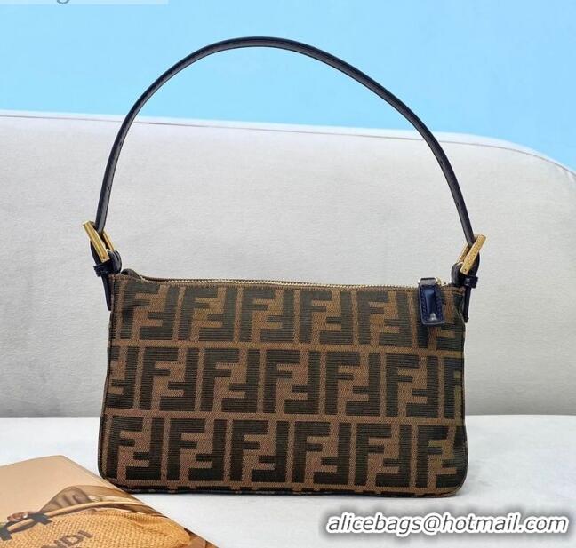 Luxury Discount Fendi Small FF Hobo Bag F3103 Brown 2020