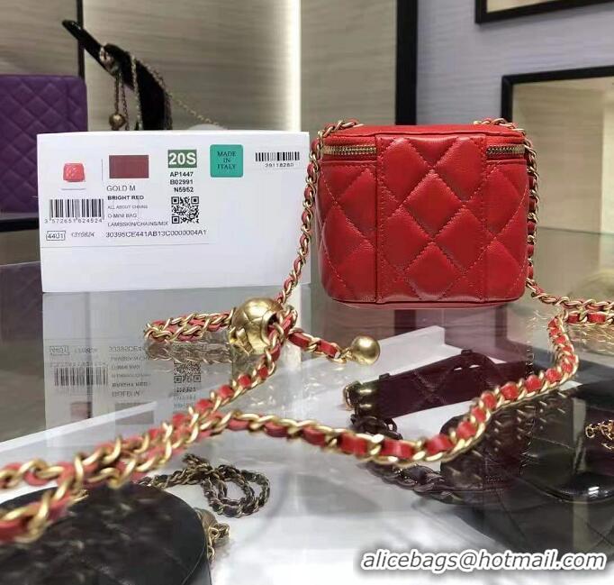 Best Design Chanel Small Vanity With Chain AP2119 Red