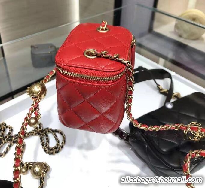 Best Design Chanel Small Vanity With Chain AP2119 Red